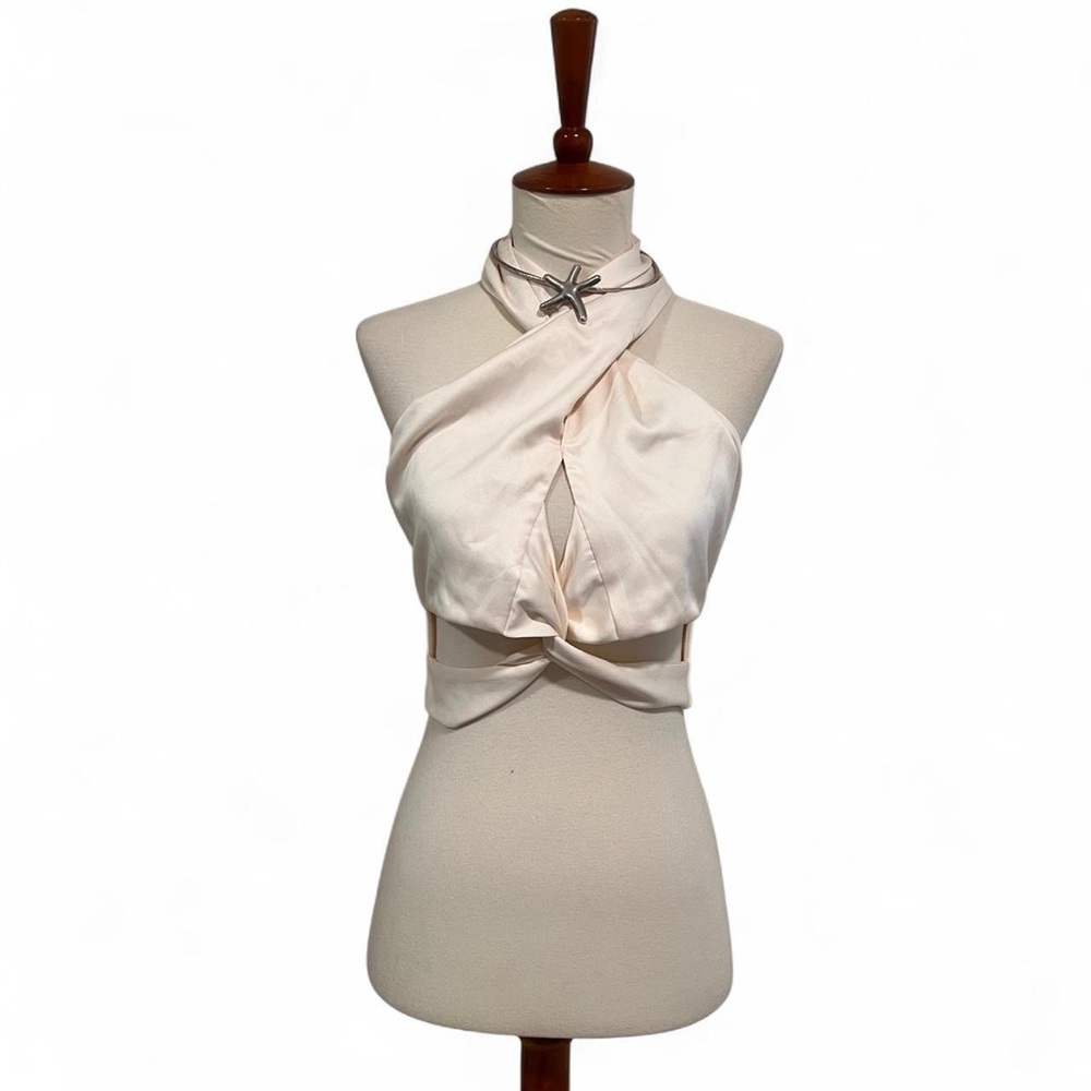 Camila Coelho Cream zita top